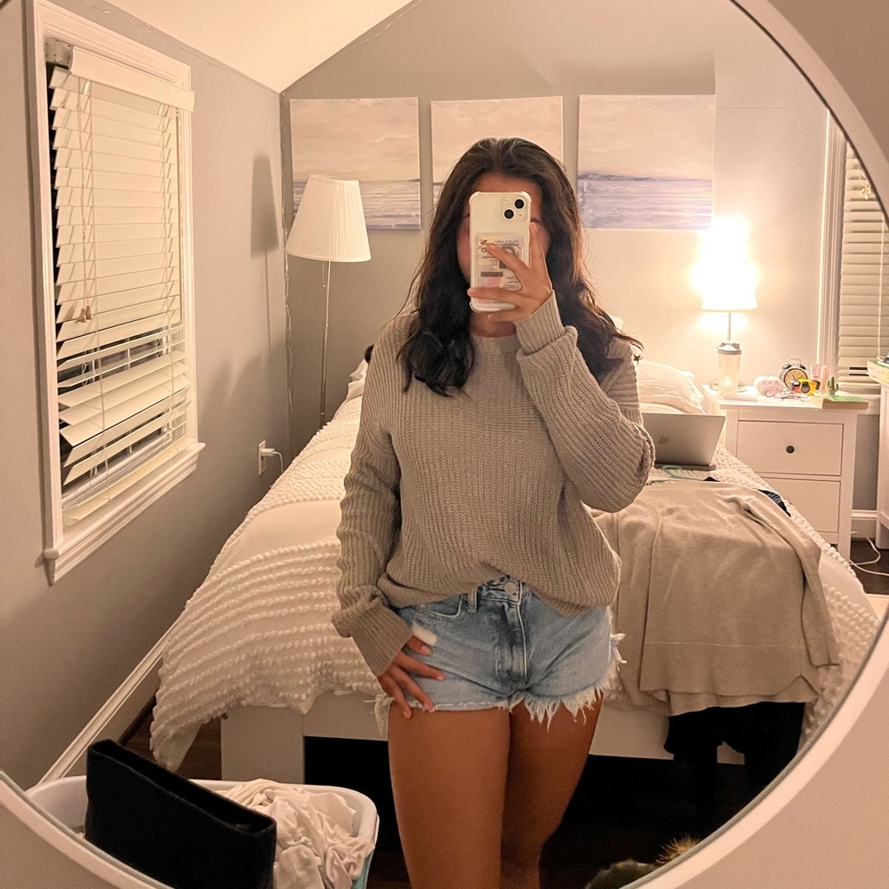 urban outfitters knit grey sweater